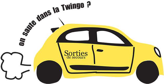 ON SAUTE DANS LA twingo sorties de secours